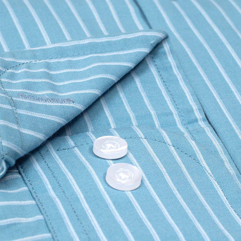 Turquoise Stripe Lu Thai Fabric Shirt