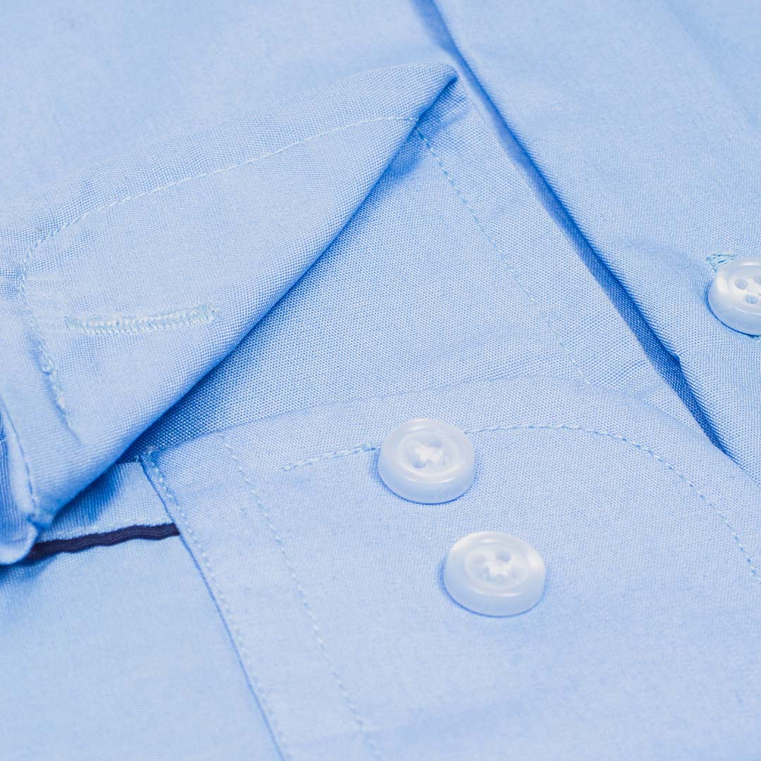 Imported Thai Fabric Slate Blue Color Plain Shirt