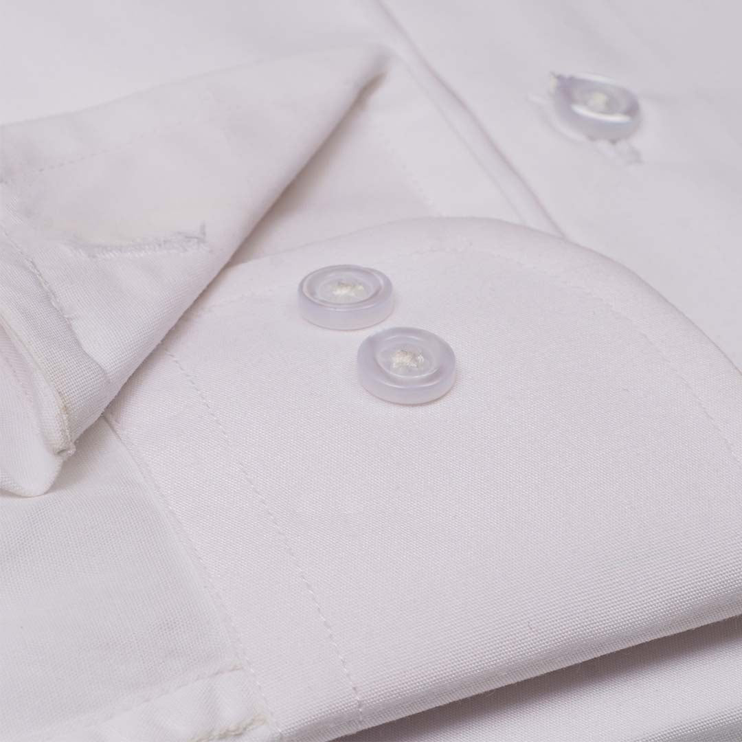 Imported Thai Fabric White Color Plain Shirt
