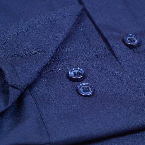 Imported Thai Fabric Navy Blue Color Plain Shirt