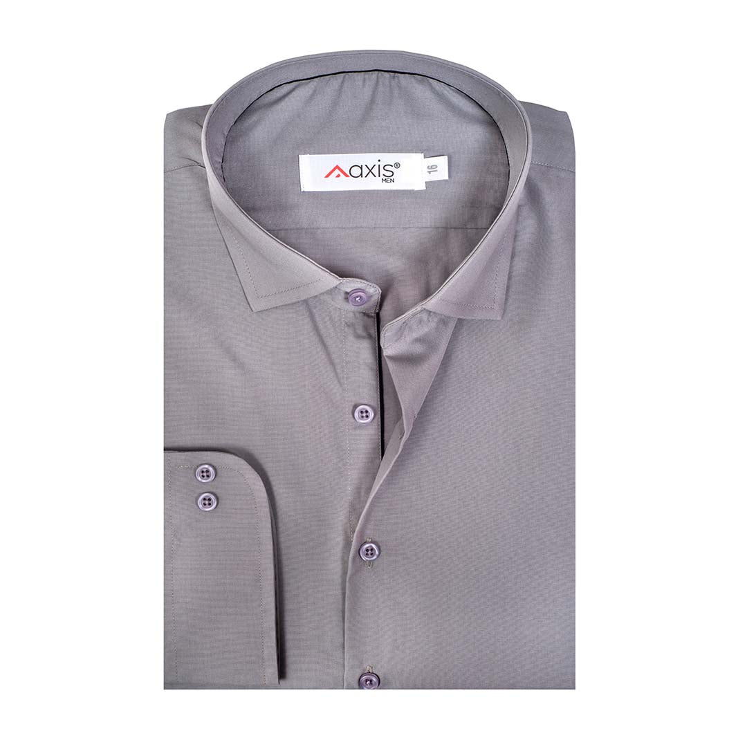 Imported Thai Fabric Grey Color Plain Shirt