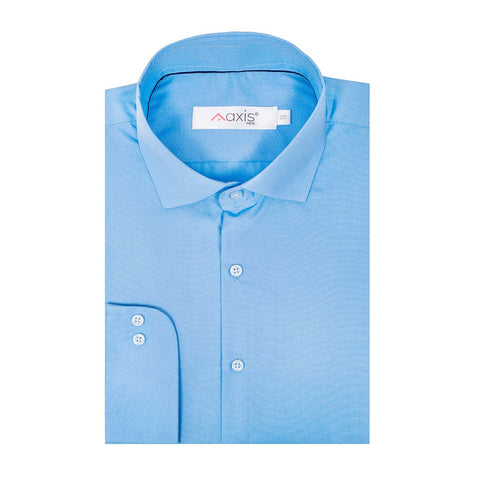 Imported Thai Fabric Slate Blue Color Plain Shirt