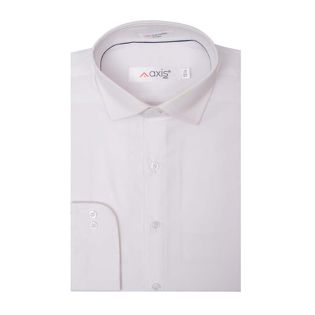 Imported Thai Fabric White Color Plain Shirt