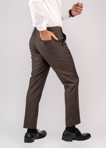 Formal Dress Active Waist Dark Brown Pants