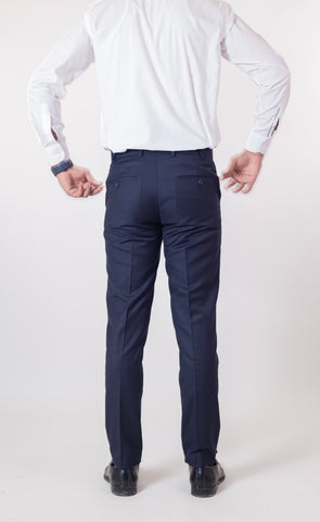 Formal Active Waist Navy Pants