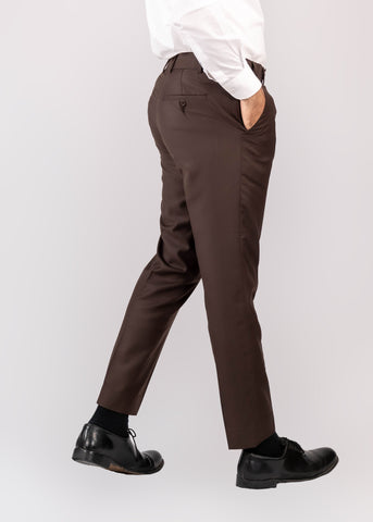Formal Dress Active Waist Charcoal Brown Pants
