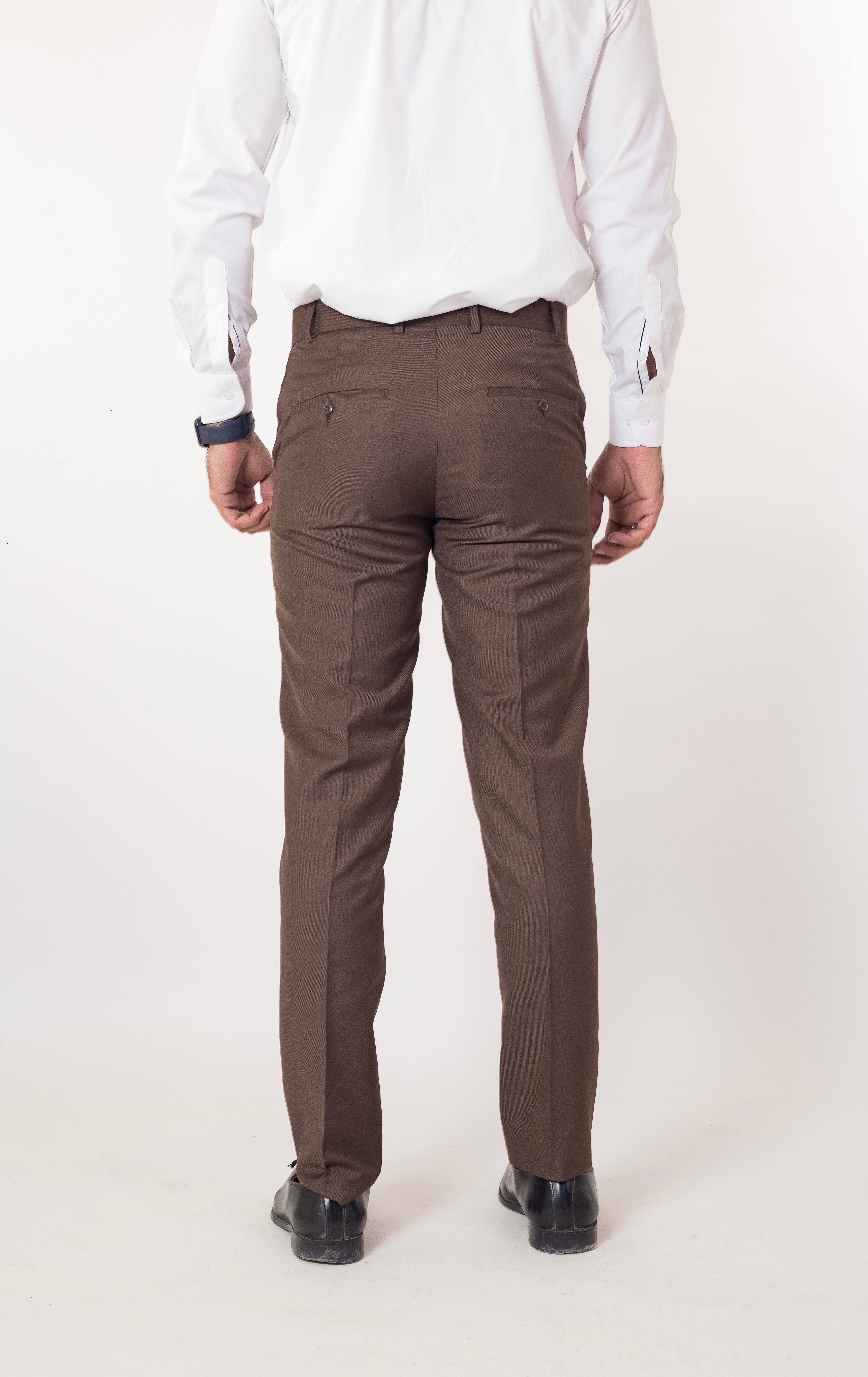 Formal Active Waist Dark Brown Pants