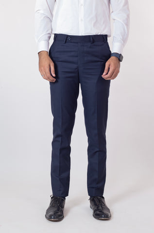 Formal Active Waist Navy Pants