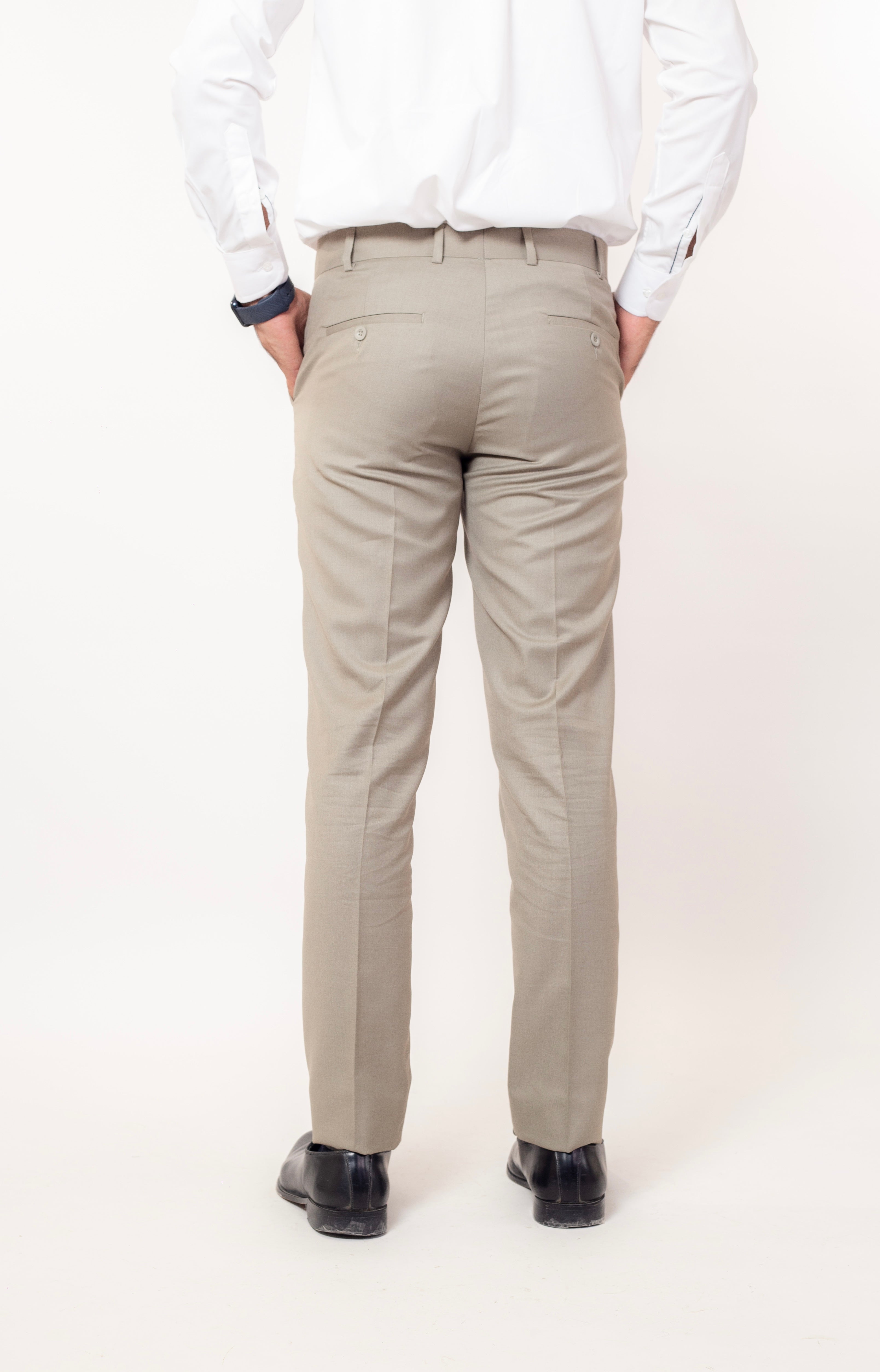 Formal Active Waist Grey Olive Pants