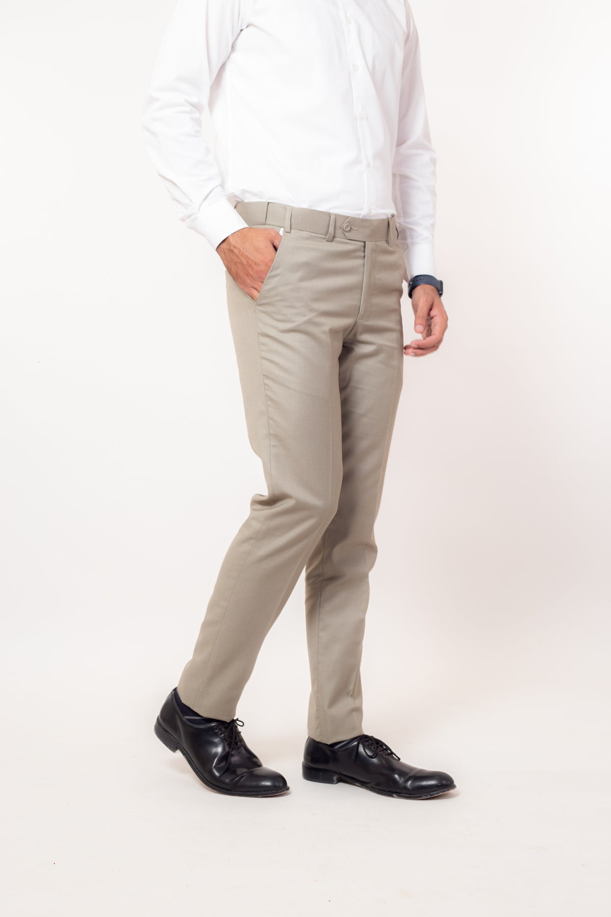 Formal Active Waist Grey Olive Pants