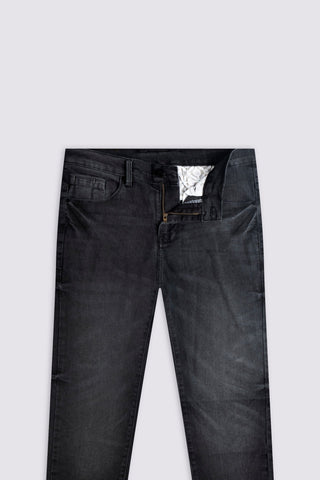 Dark Grey Denim Stretch Jeans - The Axis Clothing