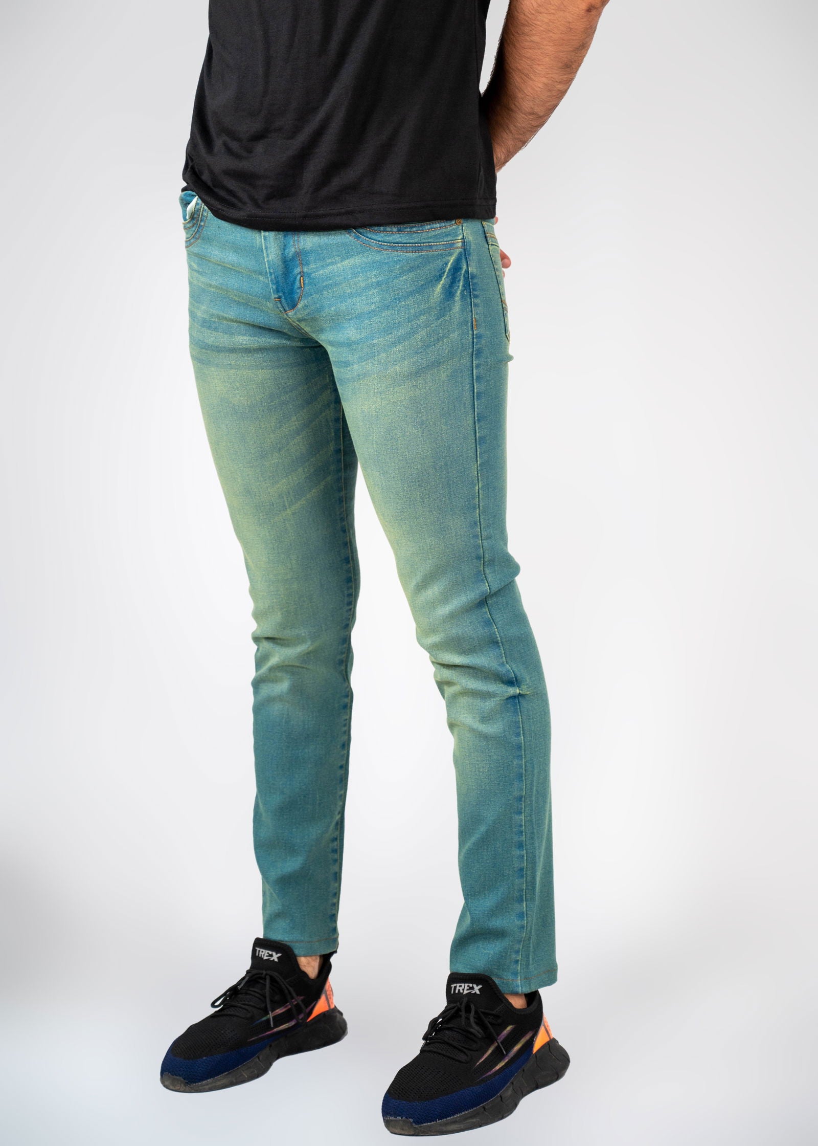 Green Power Stretch Jeans - The Axis Clothing