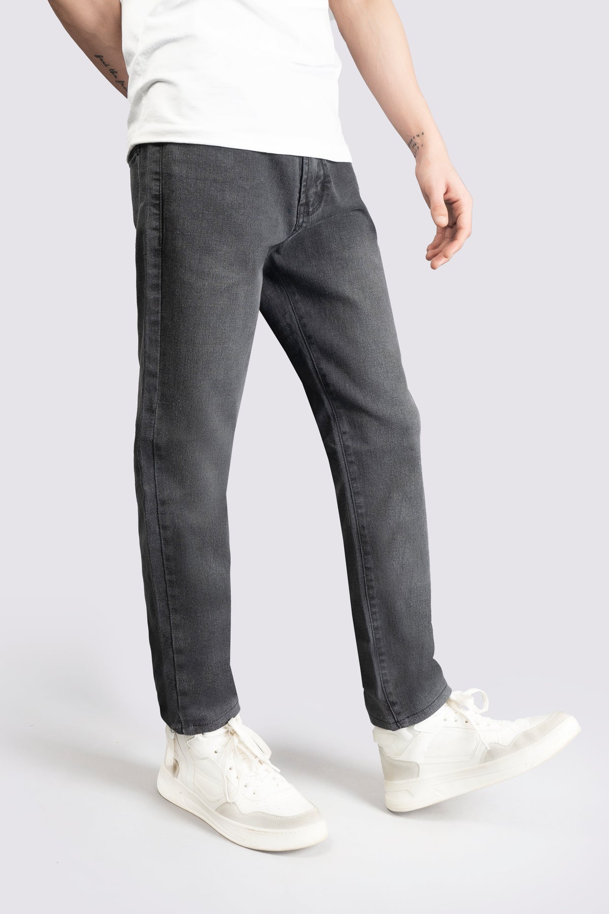 Regular Stretch Denim Grey Jeans