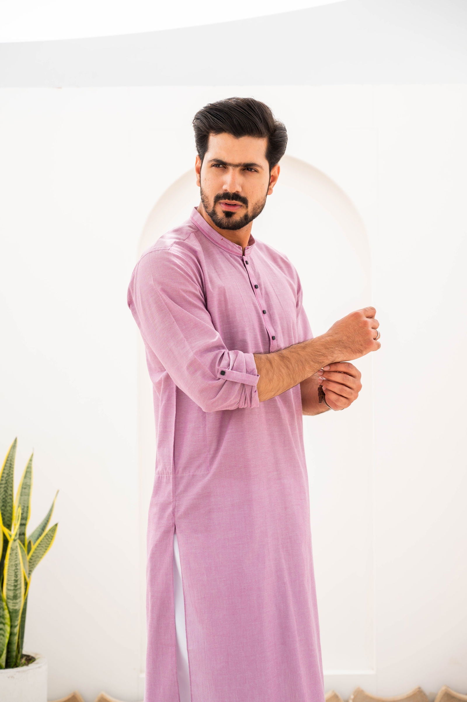 Mauve Designer Premium Kurta - The Axis Clothing