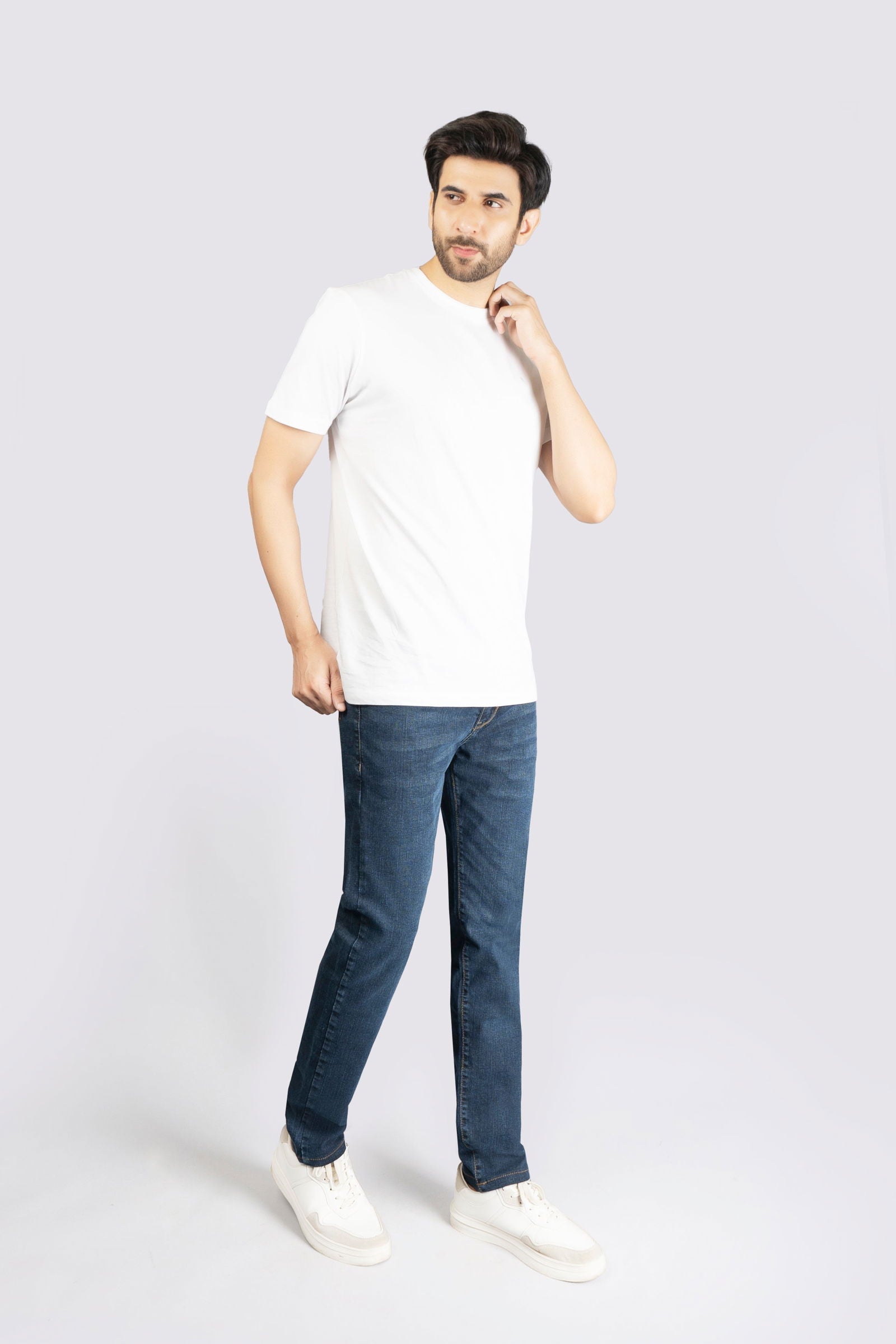 Power Stretch Denim Dark Blue Jeans - The Axis Clothing