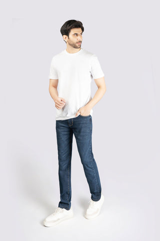 Power Stretch Denim Dark Blue Jeans - The Axis Clothing