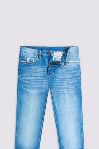 Power Stretch Sky Blue Jeans - The Axis Clothing