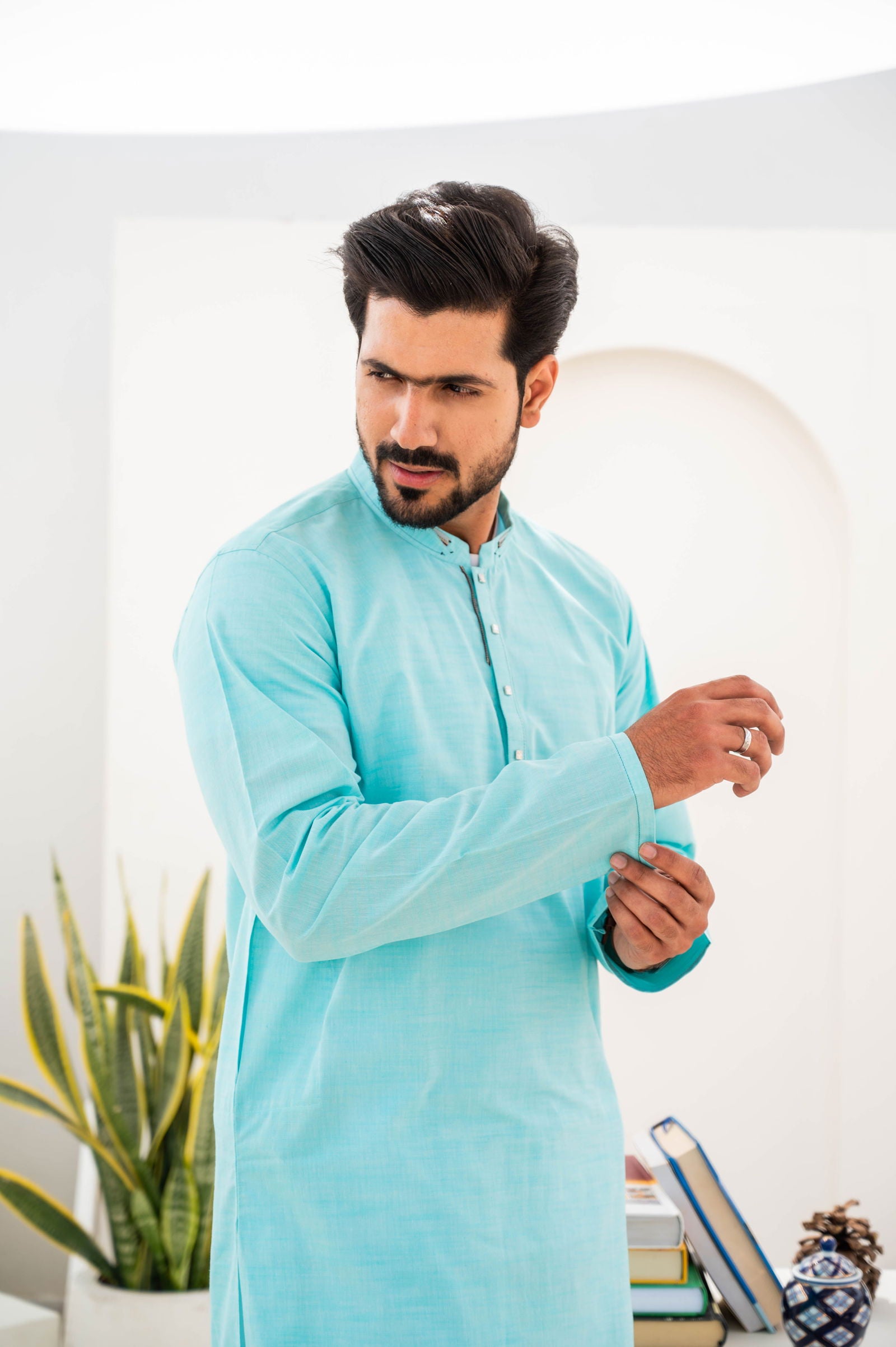 SeaFoam Green Formal Kurta - The Axis Clothing