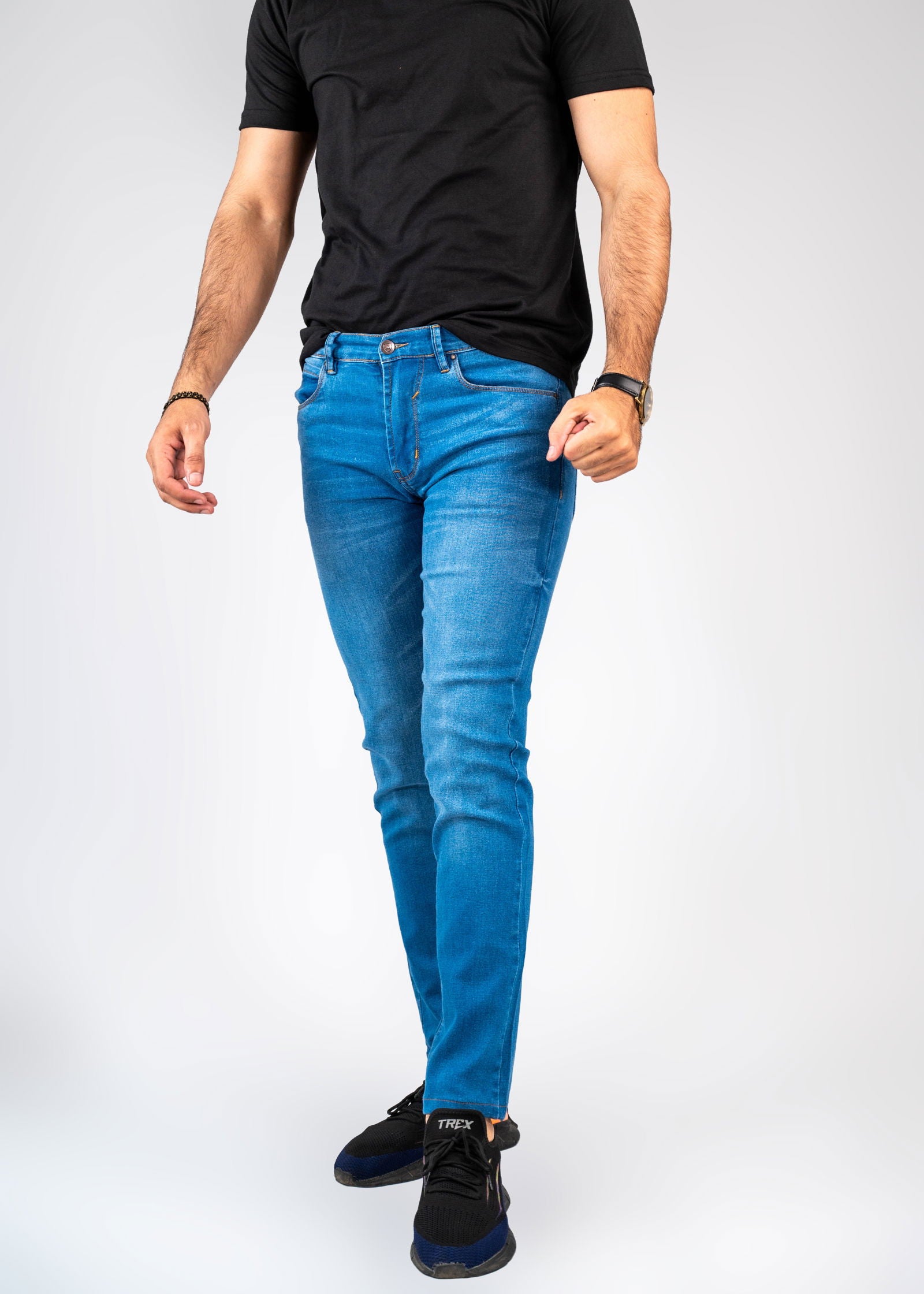 Steel Blue Jeans - The Axis Clothing