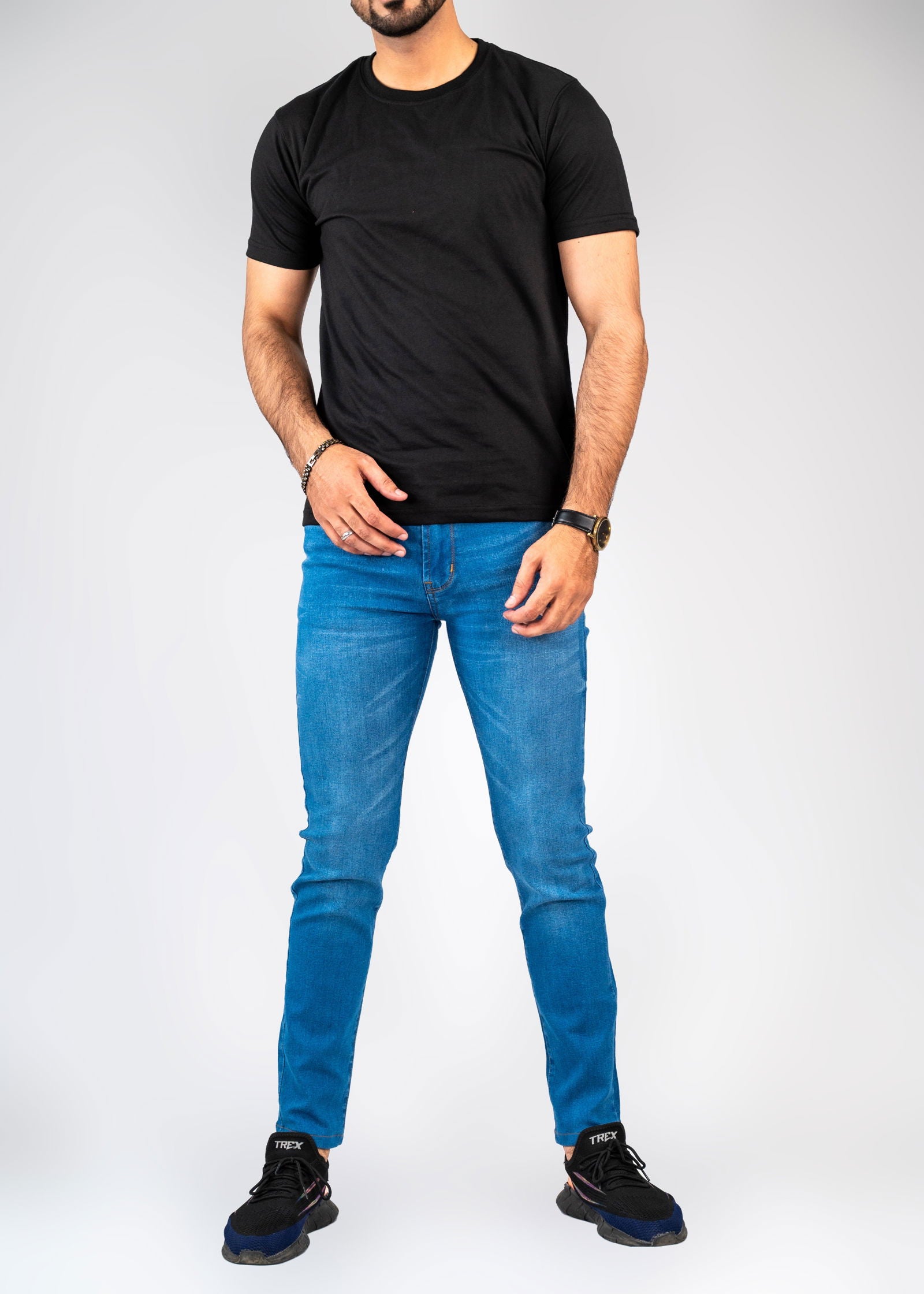 Steel Blue Jeans - The Axis Clothing